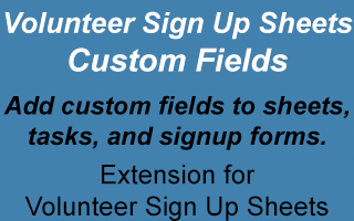 Volunteer Sign Up Sheets Custom Fields