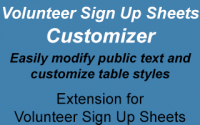 Volunteer Sign Up Sheets Customizer
